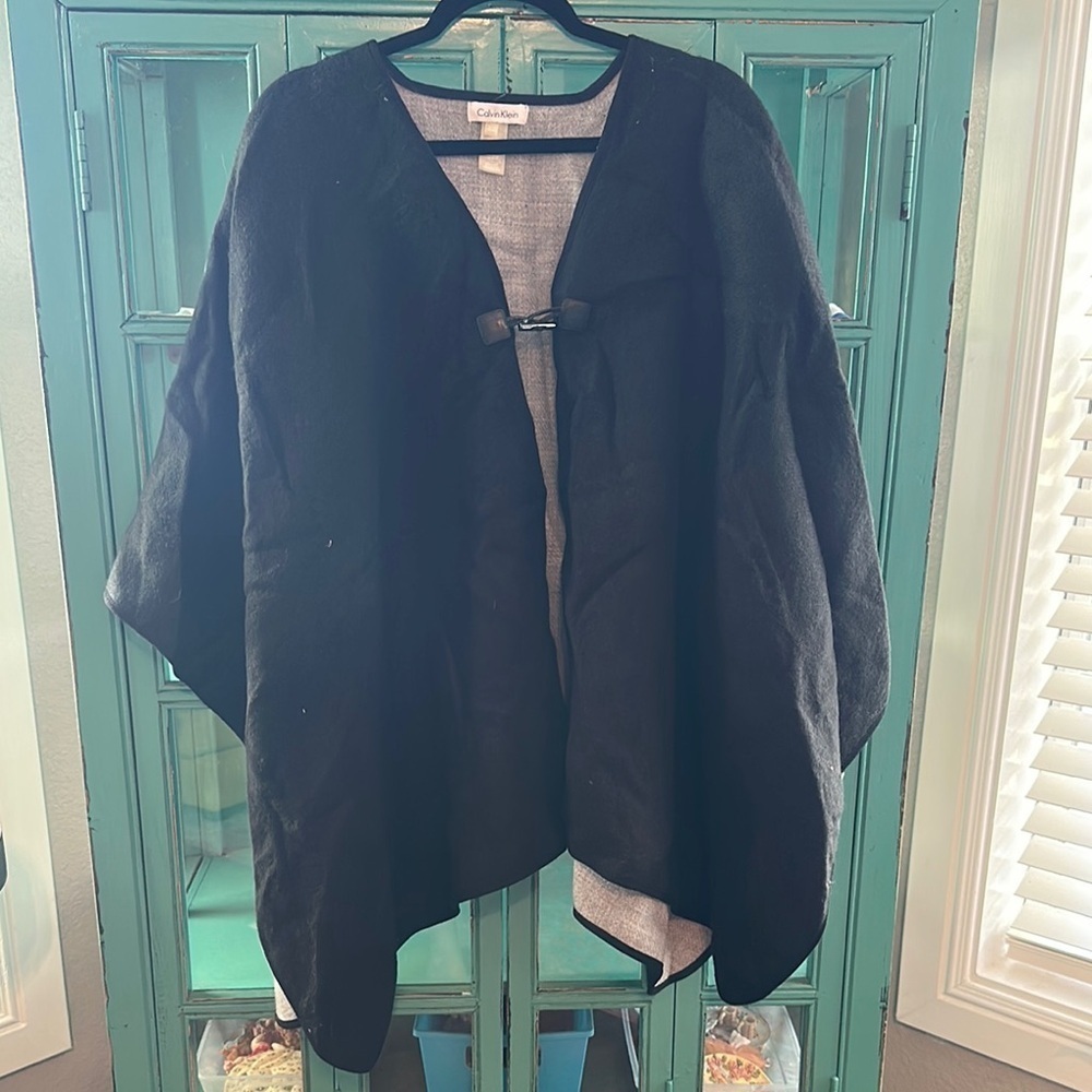 Calvin Klein Black and Gray Cape
